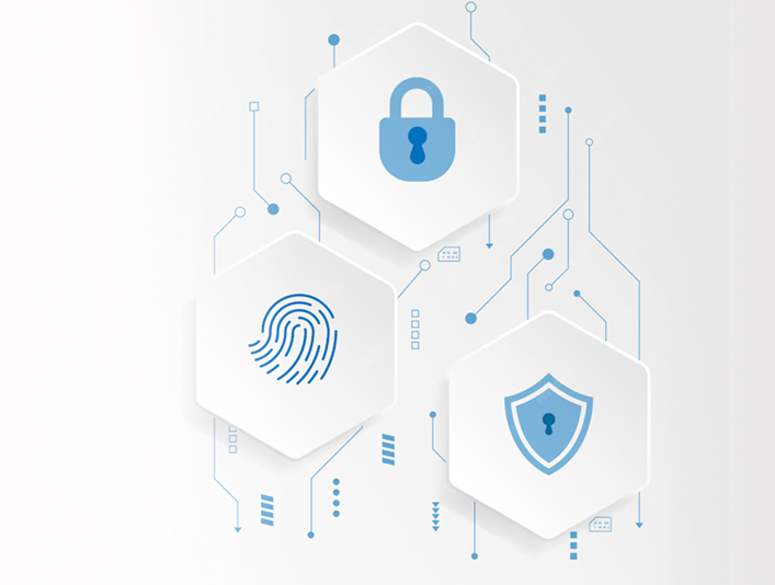 Cybersecurity and data protection visual concept