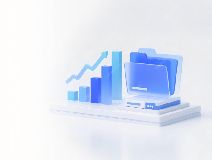 Business team analyzing economic success and growth